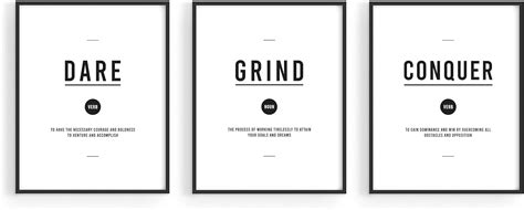 HAUS AND HUES Set of 3 Motivational Wall Art Prints for Office and ...