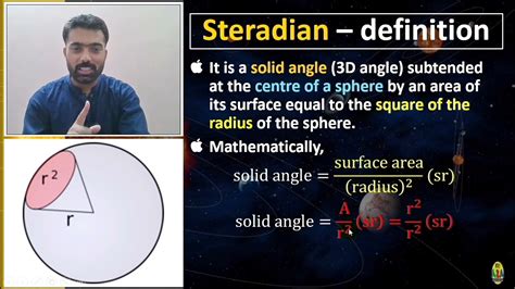 What is a Steradian? Steradians in one whole sphere - YouTube