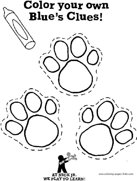 Blue S Clues Paw Print Coloring Pages Coloring Pages | SexiezPix Web Porn