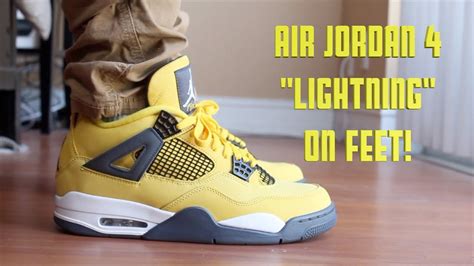 AIR JORDAN 4 "LIGHTNING" ON FEET! | STORES STILL RESTOCKING?! - YouTube