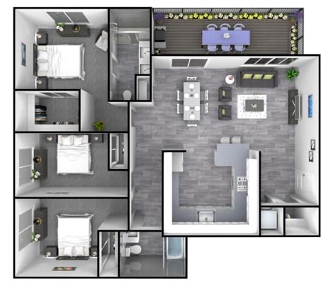 Floor Plans of The Bluffs at Gull Lake in Richland, MI