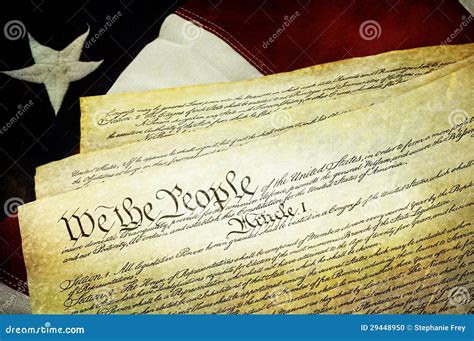 Textured American Constitution With US Flag Stock Photo - Image: 29448950