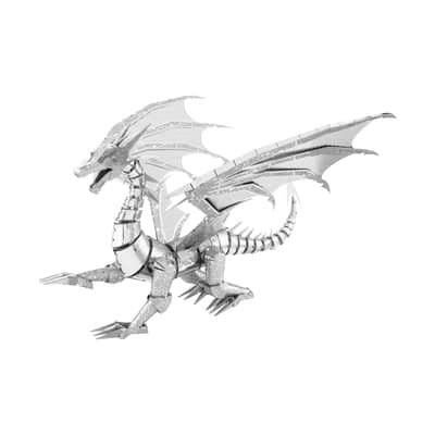 Metal Earth® ICONX Silver Dragon 3D Metal Model Kit | Michaels