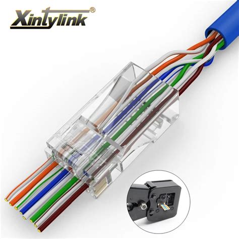 xintylink EZ rj45 connector cat6 rj 45 ethernet cable plug cat5e utp ...