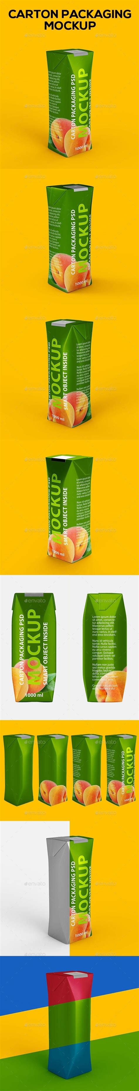 Juice Carton Package #Mockup - Food and Drink #Packaging Download here ...