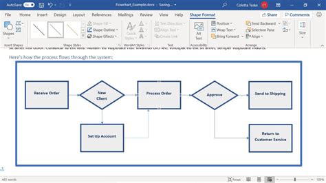 How To Create A Process Flowchart In Microsoft Word - Design Talk