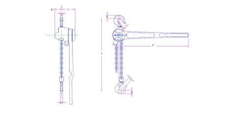 CM 640 1-1/2 Ton Lever Hoist Come Along 4045