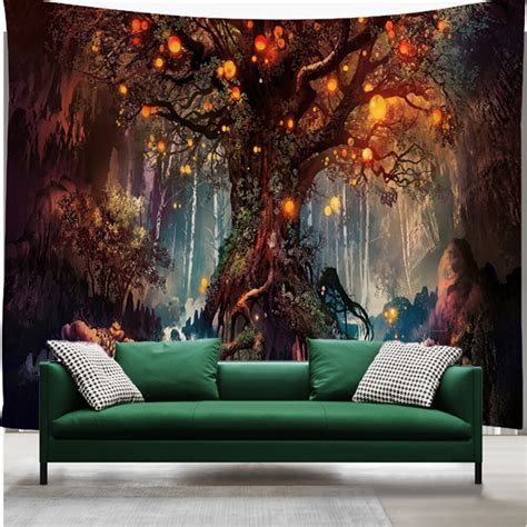 Forest Castle Tapestry Kawaii Room Decor Tapestry Boho Decor Aesthetic ...