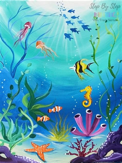 Under The Sea Painting - Step By Step Acrylic Tutorial For Beginners