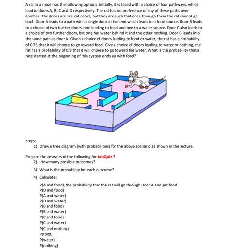 Solved A rat in a maze has the following options: initially, | Chegg.com