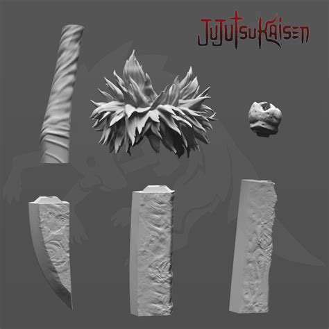 OBJ file Split Soul Katana Jujutsu Kaisen for cosplay 3d model 💬 ...