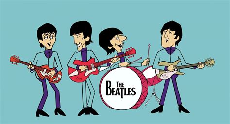 The Beatles Cartoon 1600 x 1200 wallpaper download