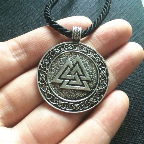 1pc the valknut viking pendant necklace scandinavian Symbol of Norse ...