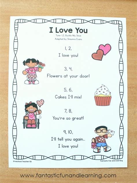 I Love You Preschool Valentine's Day Song - Fantastic Fun & Learning ...