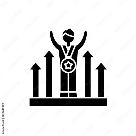 Business competition black icon, concept vector sign on isolated ...