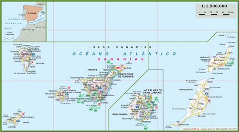 Canary Islands Beaches Map