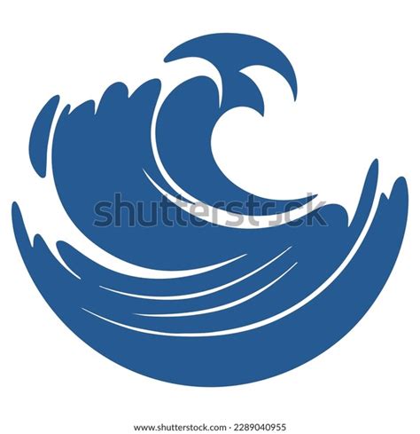 Wave Simple Minimal Logocreative Sea Ocean Stock Vector (Royalty Free ...