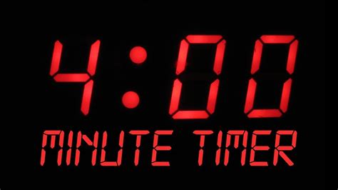 4 Minute Countdown Timer Alarm Clock - YouTube