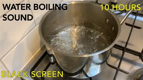 Boiling water sound - Black Screen white noise - 10 hours - YouTube