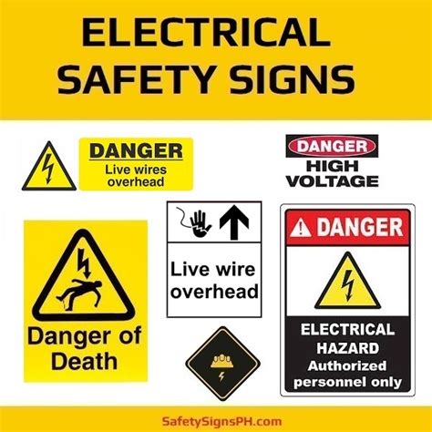 Electrical Safety Signs And Symbols