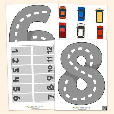 Printable Parking Lot Numbers Activity