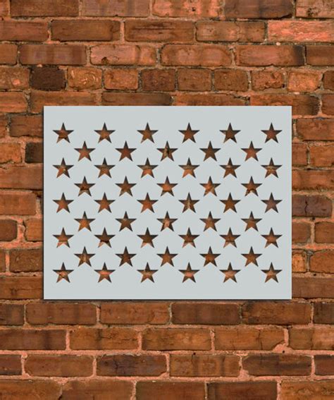 American Flag 50 Stars Stencil - Etsy | Star stencil, Stencils, Chalk ...