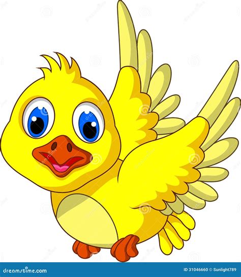 Yellow Bird Cartoon Vector Illustration | CartoonDealer.com #48586696