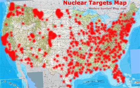 US Nuclear Target Map: Potential Targets and Safe Zones