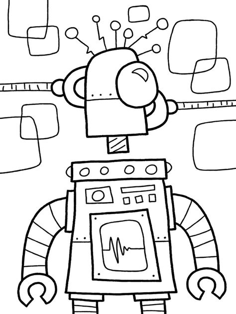 Free Printable Robot Coloring Pages For Kids