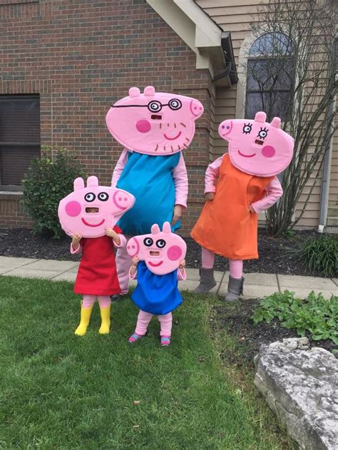 Peppa Pig Costumes | Trio halloween costumes, Clever halloween costumes ...