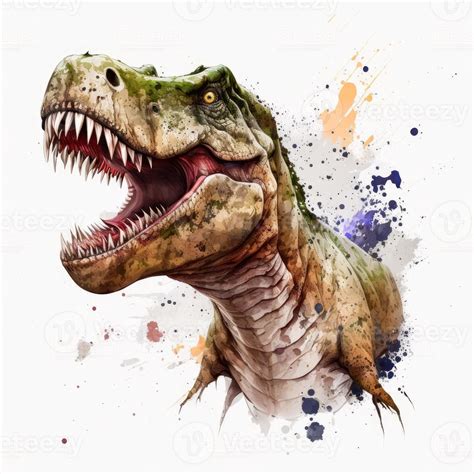 Happy T-Rex dinosaur realistic design white background 22311444 Stock ...