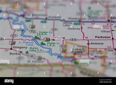 Platte south dakota map hi-res stock photography and images - Alamy