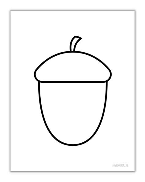 Acorn Templates Printables