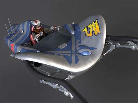 Star Wars Pod Racer with Anakin 3D Model $299 - .c4d .lwo .max .obj ...