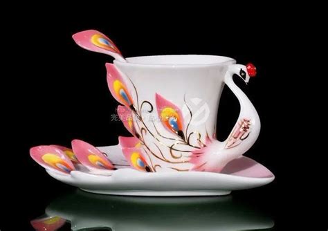 New innovative design Pink craft cup Mugs Enamel Coffee Cup Ceramic Tea ...