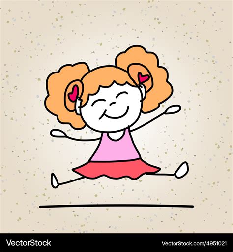 Hand drawing happy kid Royalty Free Vector Image