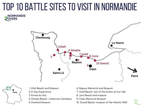 25 D-Day Normandy Battle sites (to visit)