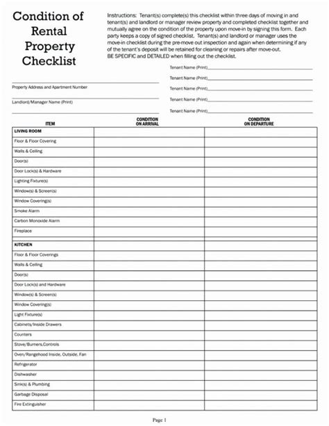 Editable Landlord Walk Through Checklist Template Samples Walkthrough ...