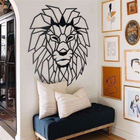 Lion Head Metal Wall Art , Metal Wall Decor, Lion Wall Art, Lion Decor ...