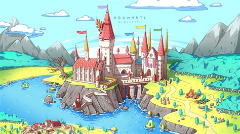 Hogwarts Castle Cartoon