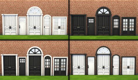 Mod The Sims - Recolour of the 'Mega' door series - 4 New options