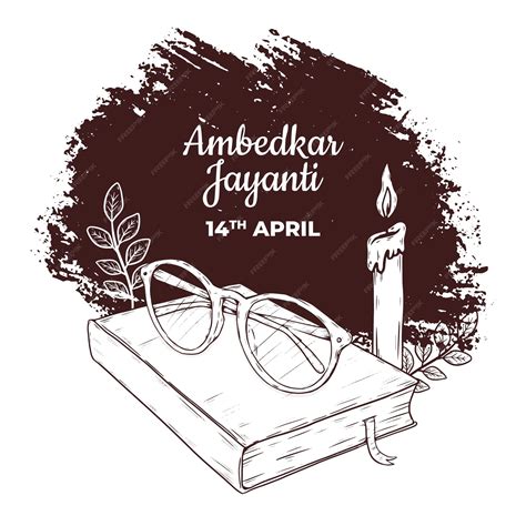 Premium Vector | Hand drawn ambedkar jayanti illustration