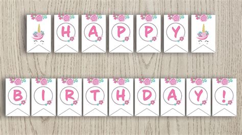 Free Printable Happy Birthday Banner Letters