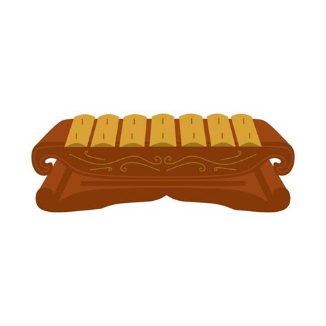 Saron flat design. A musical instrument of Indonesia, which is used in ...