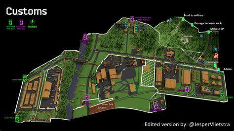 NEW 1.17 CUSTOMS MAP (keys and exits) : EscapefromTarkov