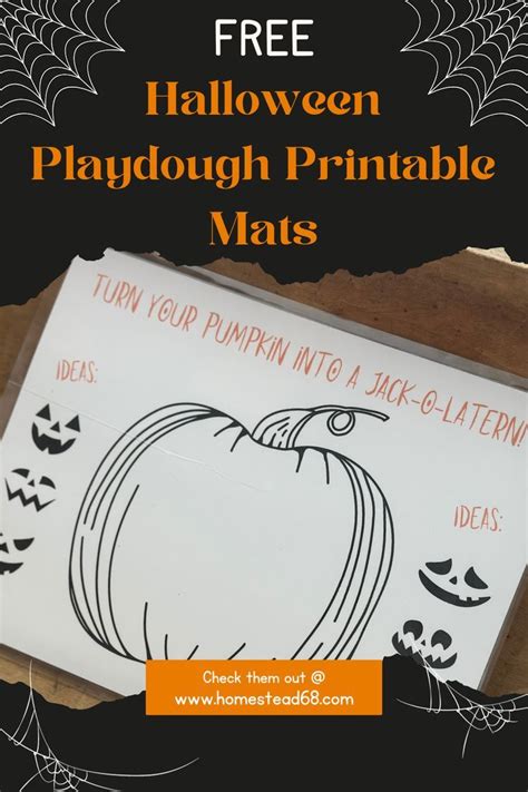 a free halloween playdough printable mats with pumpkins and jack - o ...