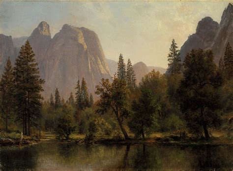 Albert Bierstadt Cathedral Rocks, Yosemite Valley painting | framed ...