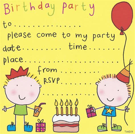 Dinywageman: Printable Bday Invitations For Kids