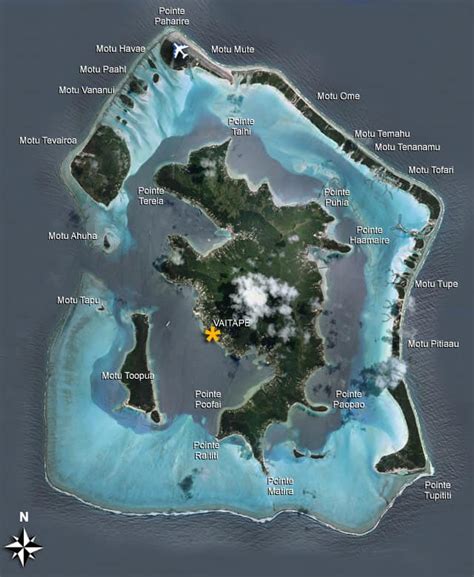 Bora Bora Map See An Aerial View Of The Island In French Polynesia ...