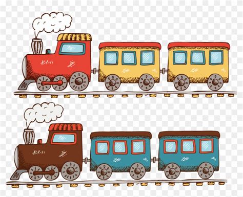 Railway Track With Train Clipart Borders